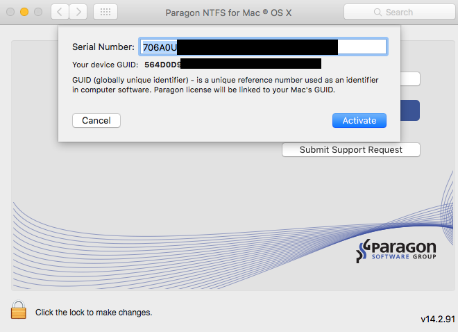 will paragon ntfs for mac 14 work with el capitano